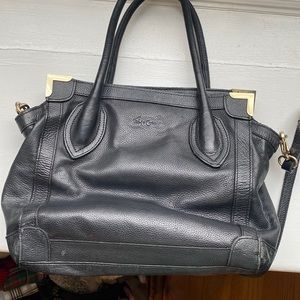 Foley and Corinna black leather shoulder bag